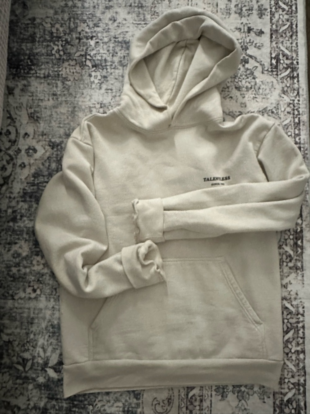 TALENTLESS Cream Pullover Hoodie